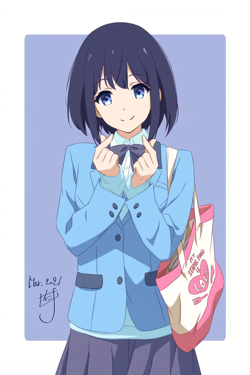 每日好图：星期五女孩#金曜の誰でもないガール【画师：仁井学】
