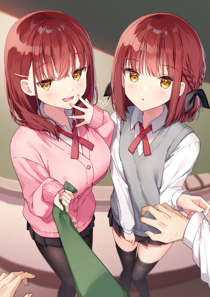 推特小漫： “被双胞胎后辈所钟情让我困扰” 【画师：Muninshiki】