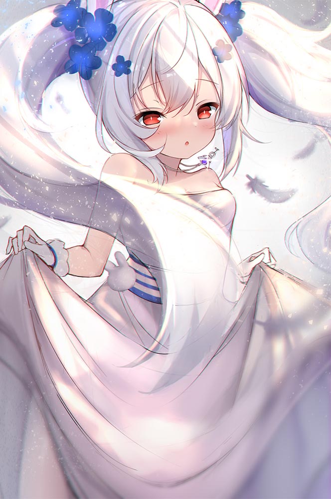 每日好图：白毛萝莉！P站二次元美图【画师：いろかり】