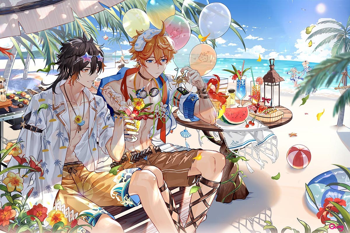 二次元插画合集#晚安原神【210712】