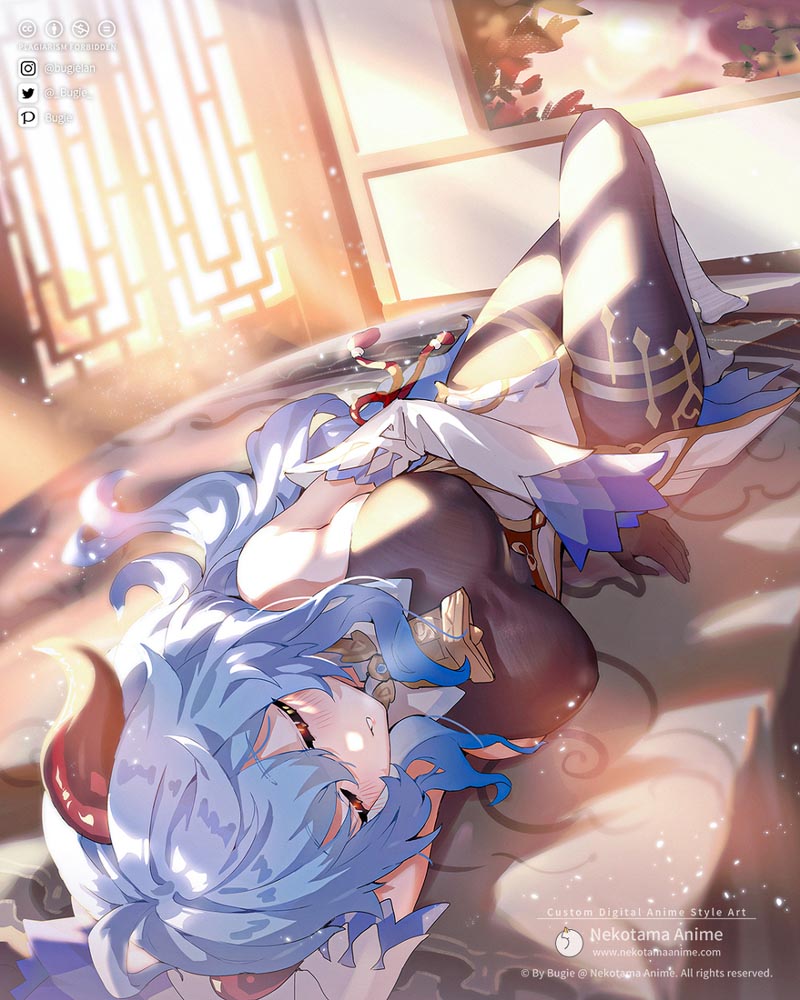 每日游戏同人图#晚安原神【210826】