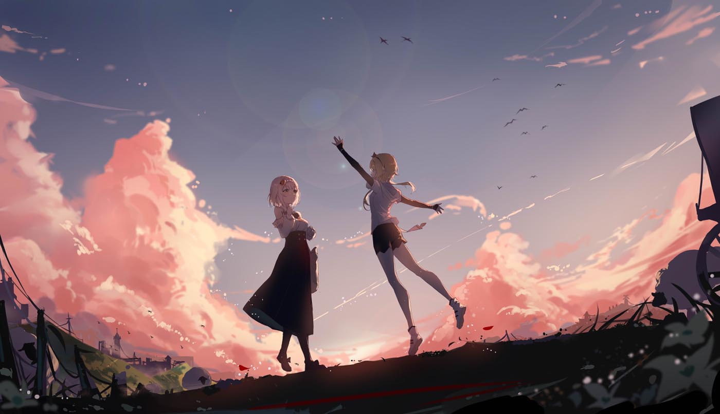 二次元美少女插画#晚安原神【210828】