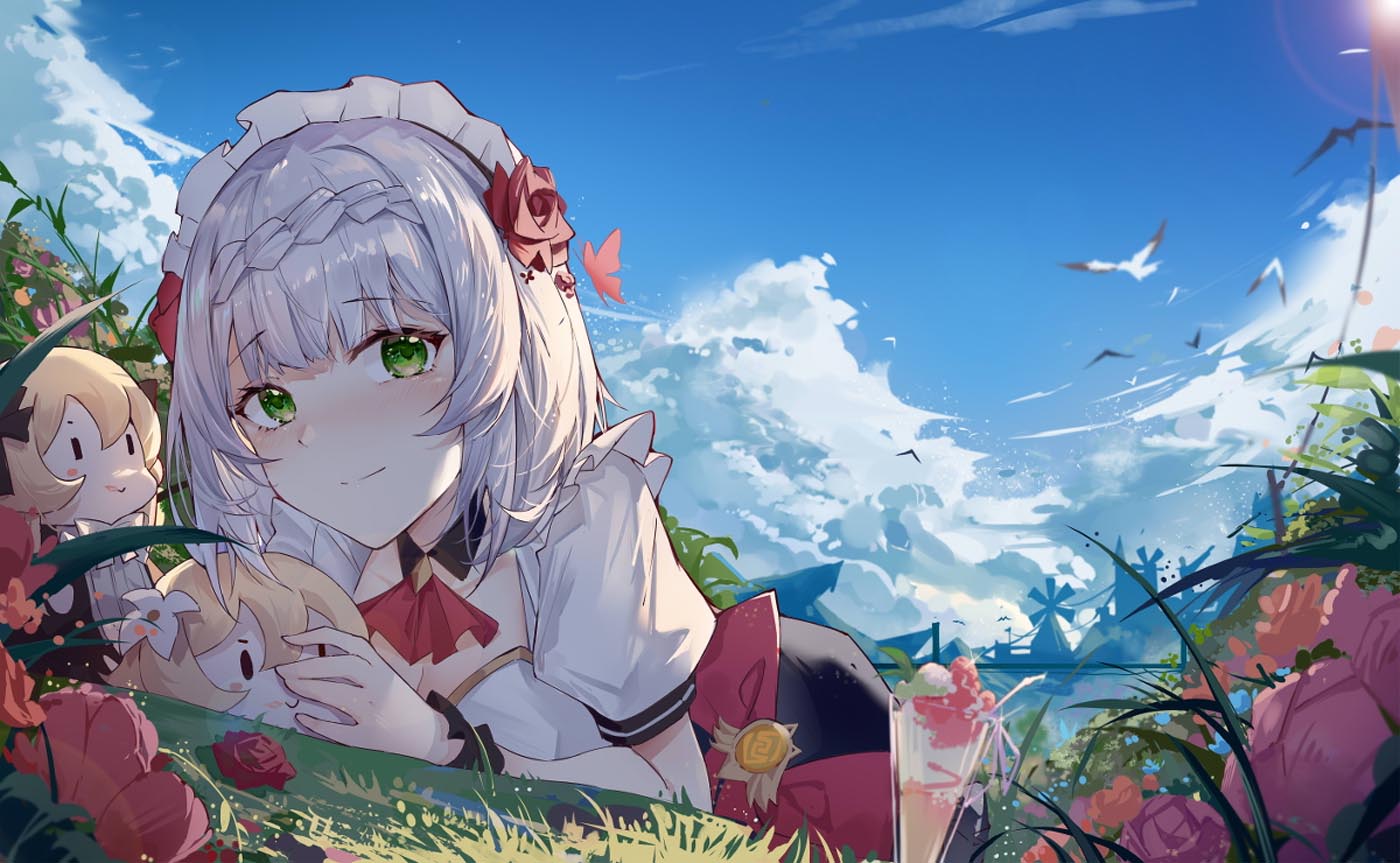 二次元美少女插画#晚安原神【210828】