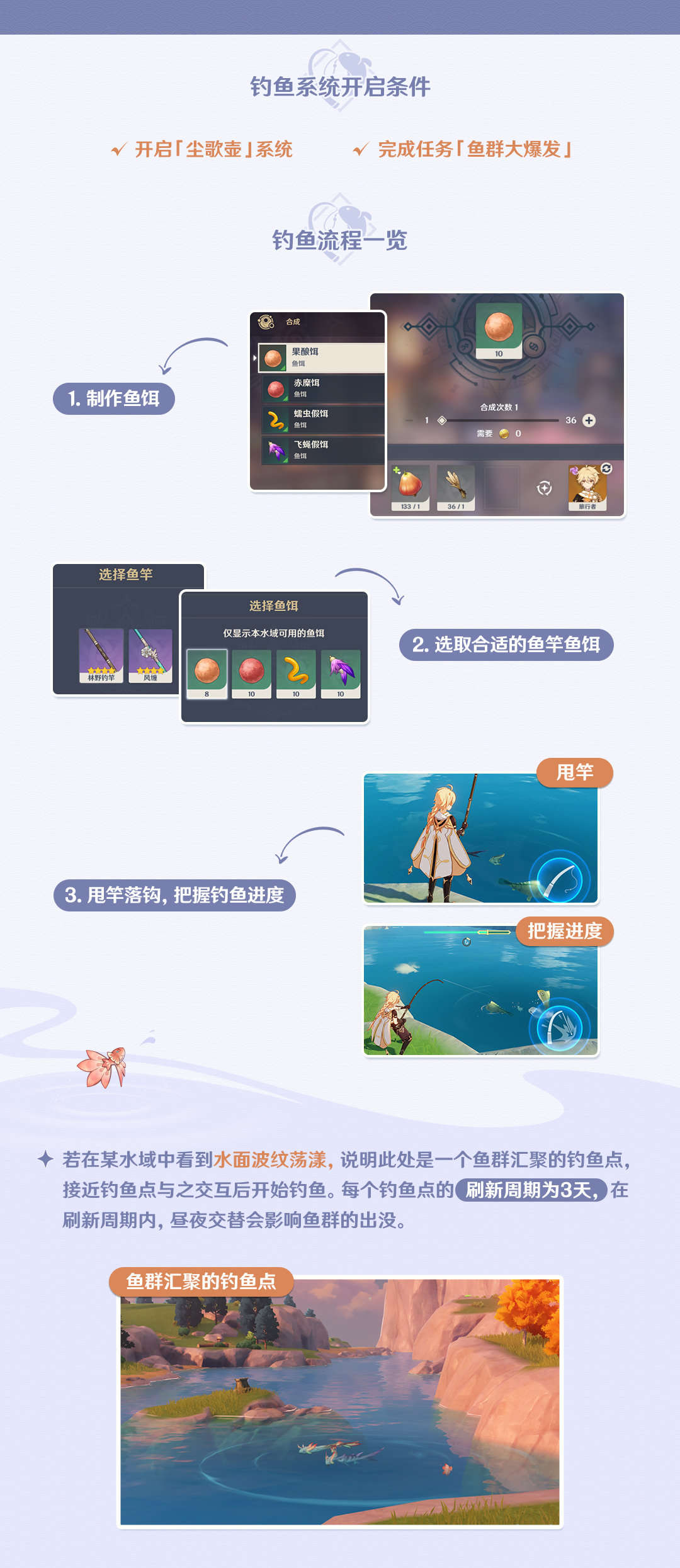 原神2.1：「钓鱼」玩法说明