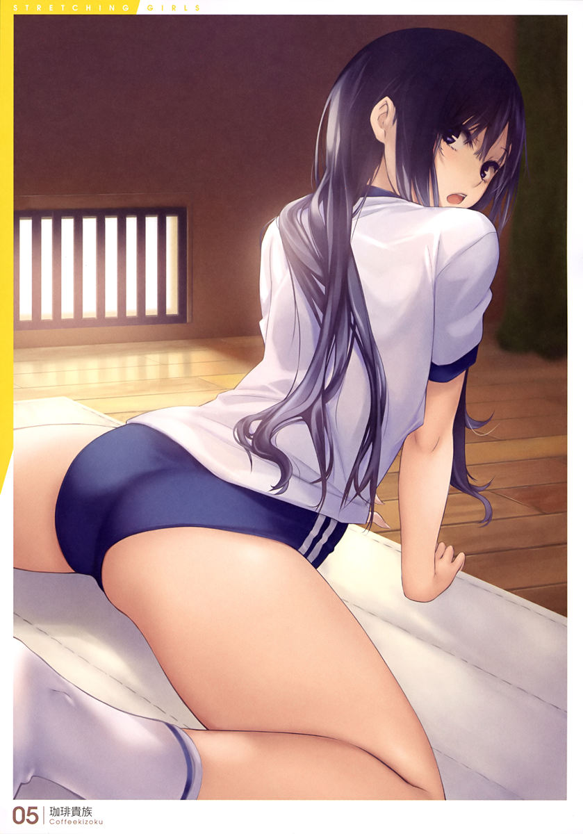 画集：拉伸女孩~有益健康？的插画【電撃萌王 2021年6月号付録】