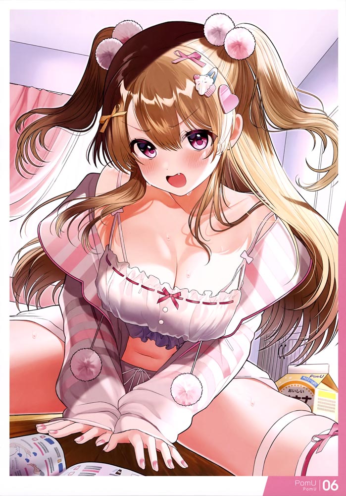 画集：拉伸女孩~有益健康？的插画【電撃萌王 2021年6月号付録】