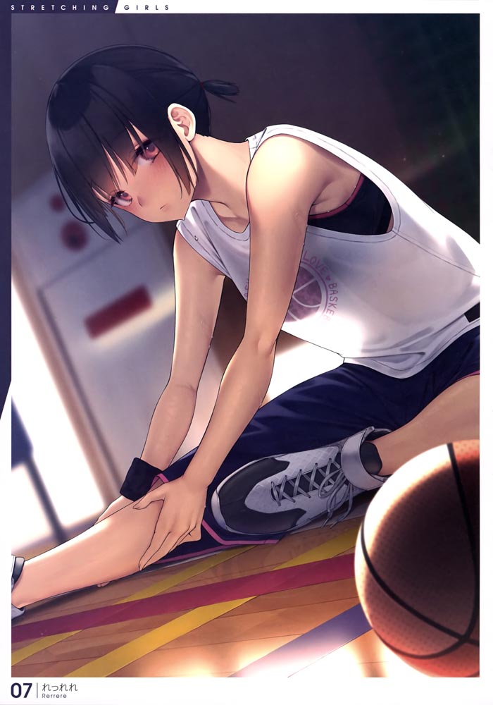 画集：拉伸女孩~有益健康？的插画【電撃萌王 2021年6月号付録】