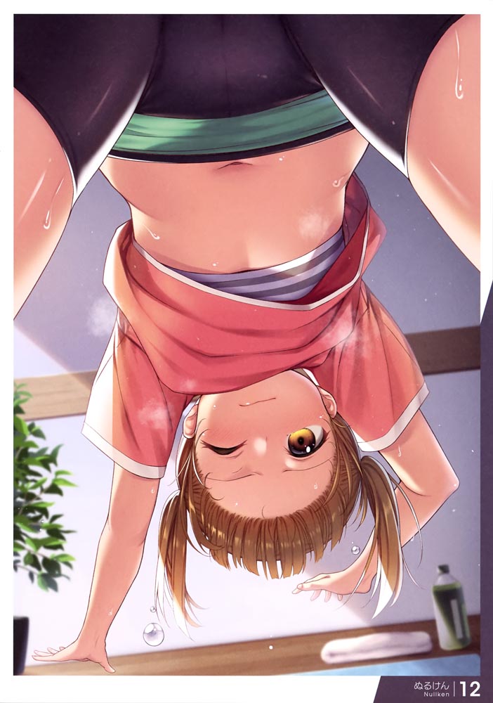 画集：拉伸女孩~有益健康？的插画【電撃萌王 2021年6月号付録】