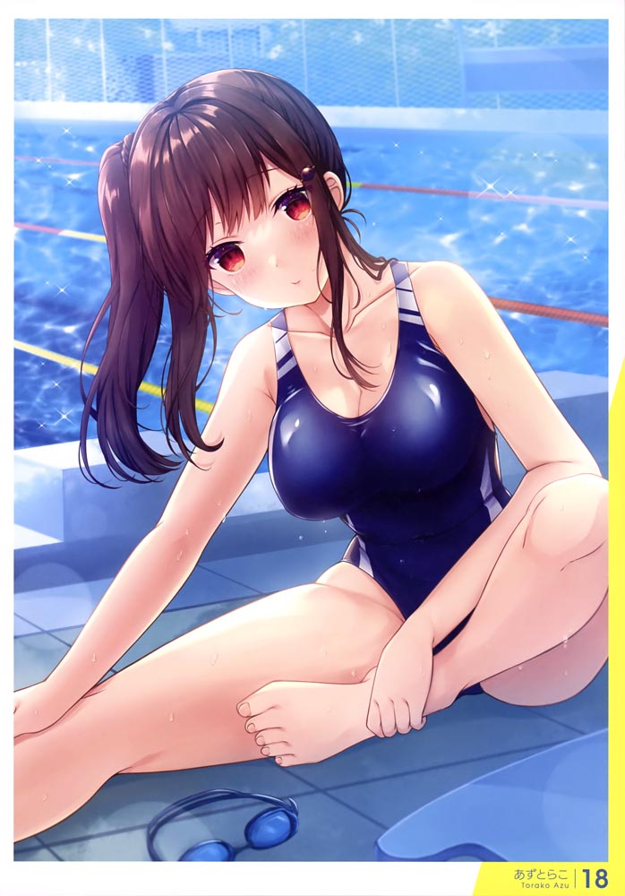 画集：拉伸女孩~有益健康？的插画【電撃萌王 2021年6月号付録】