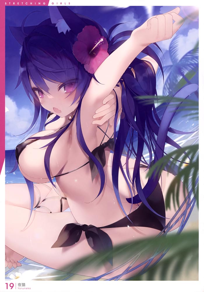 画集：拉伸女孩~有益健康？的插画【電撃萌王 2021年6月号付録】