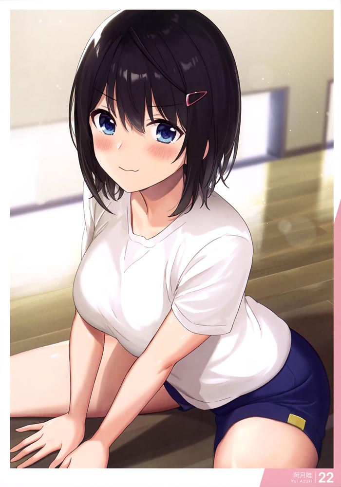 画集：拉伸女孩~有益健康？的插画【電撃萌王 2021年6月号付録】