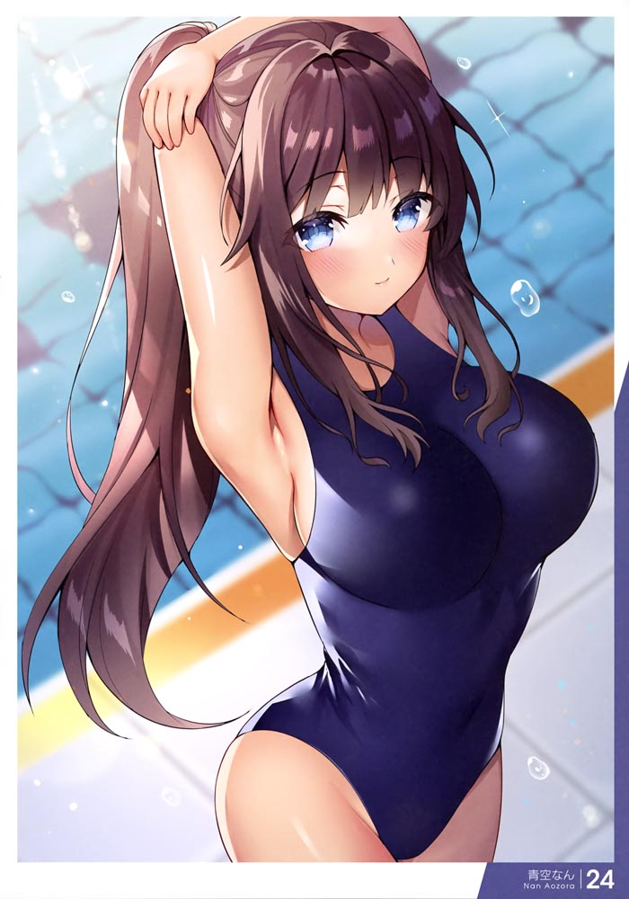 画集：拉伸女孩~有益健康？的插画【電撃萌王 2021年6月号付録】