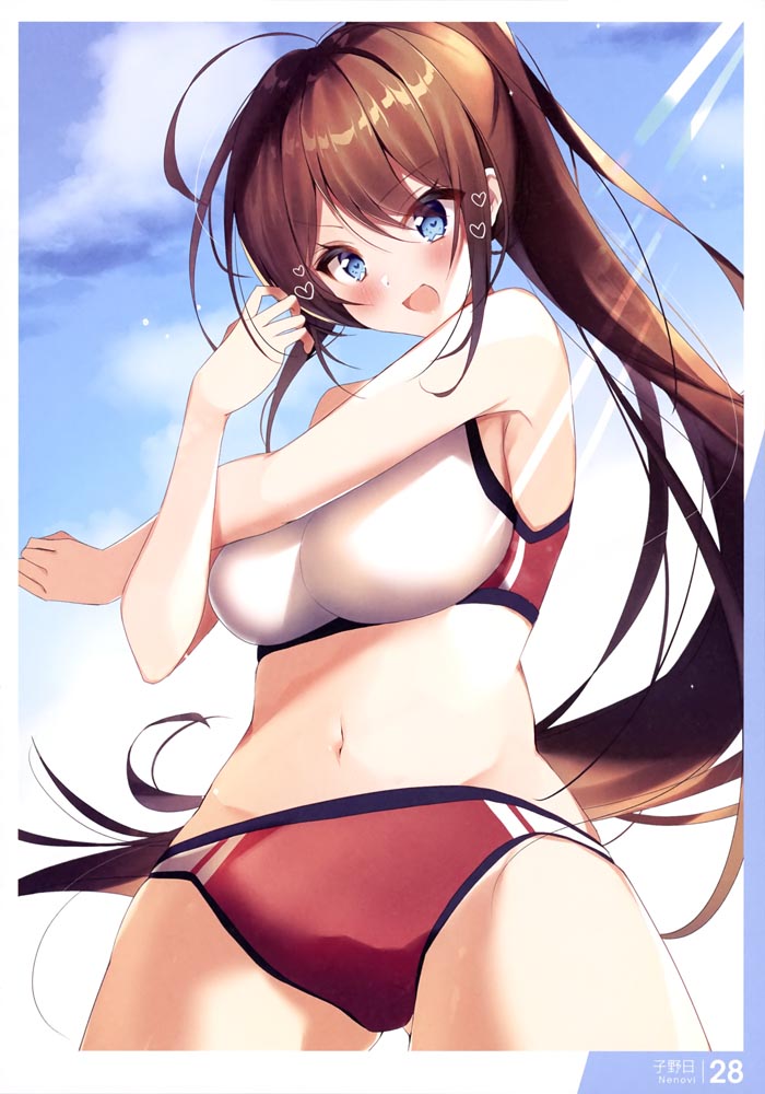 画集：拉伸女孩~有益健康？的插画【電撃萌王 2021年6月号付録】