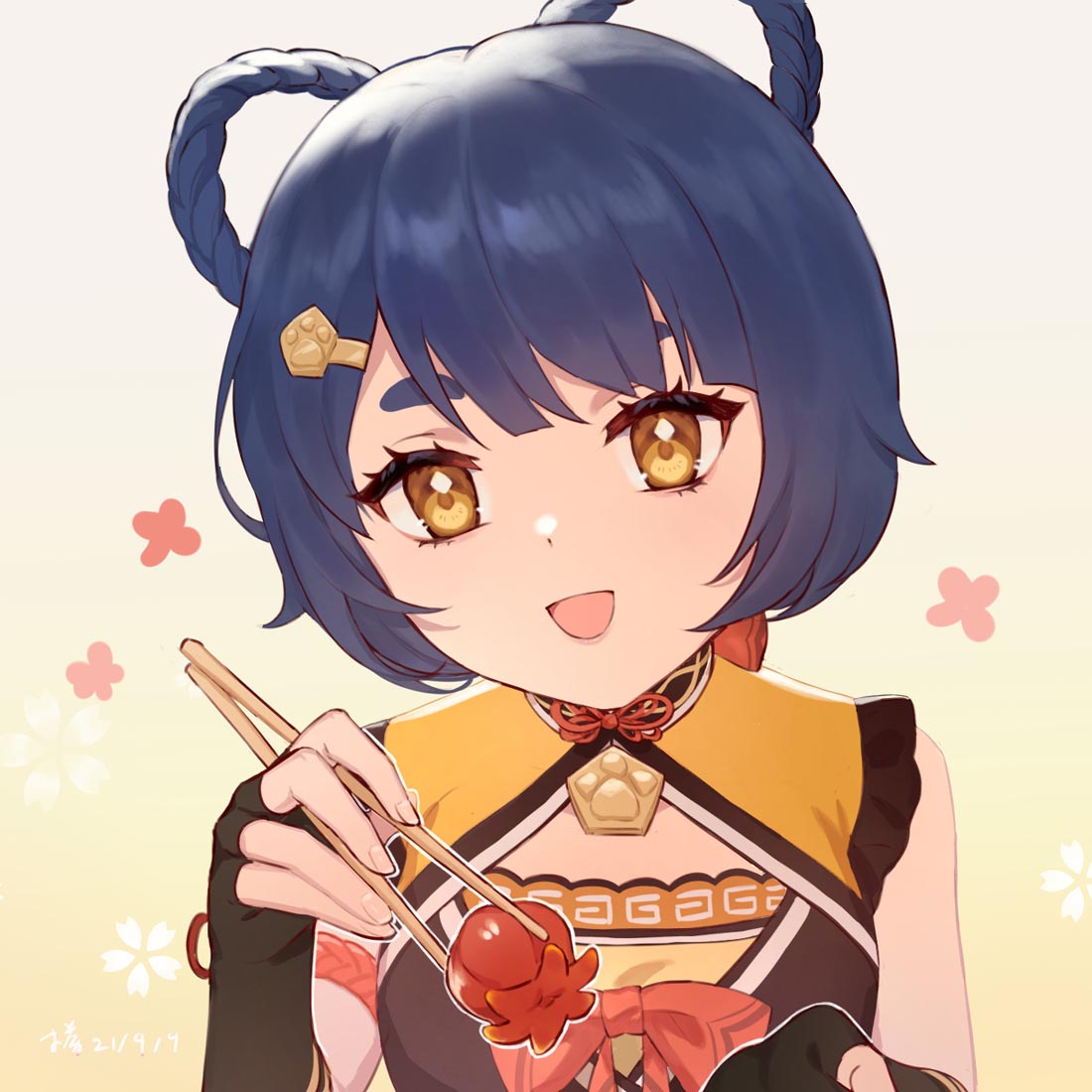 二次元美少女游戏插画#早安原神【210921】