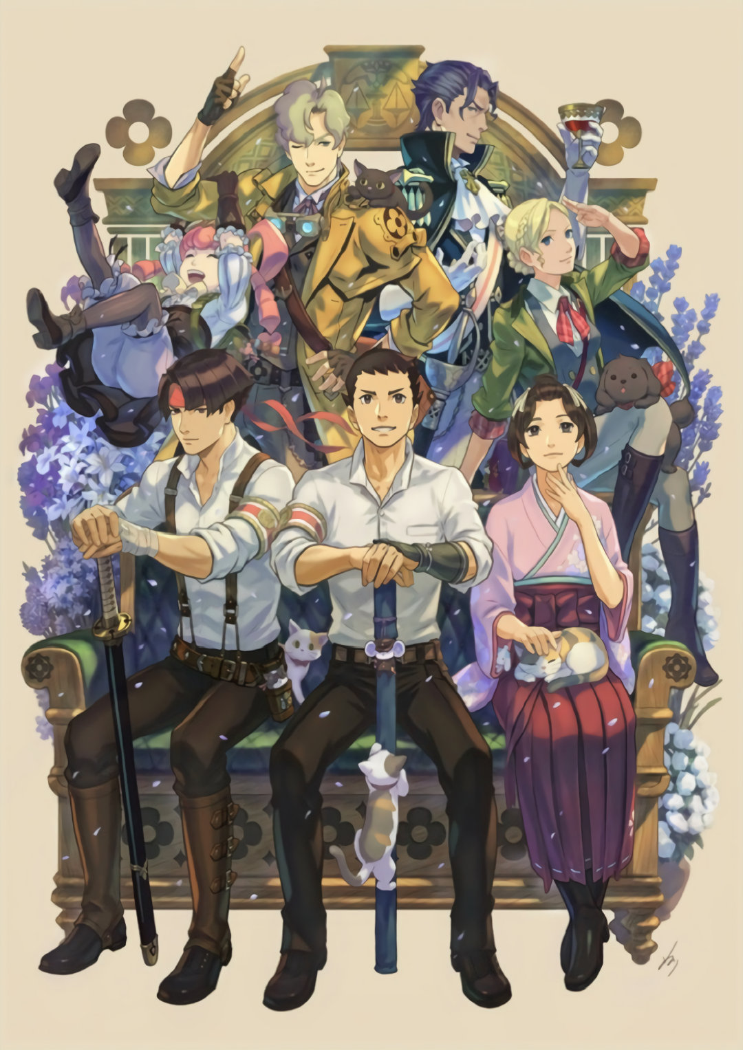 《逆转裁判》20周年官方纪念插画