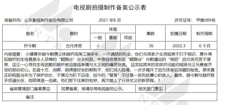 《仙剑奇侠传6》电视剧版《祈今朝》开通微博,22年开拍插图1 《仙剑奇侠传6》电视剧版《祈今朝》开通微博,22年开拍