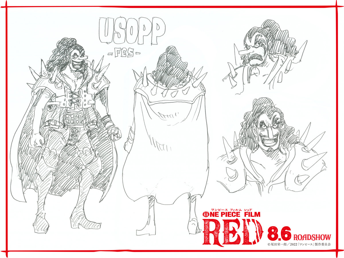 《海贼王》新剧场版动画《RED》草帽海贼团全新造型公开