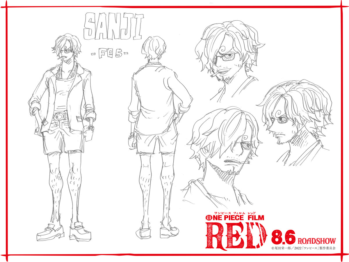 《海贼王》新剧场版动画《RED》草帽海贼团全新造型公开