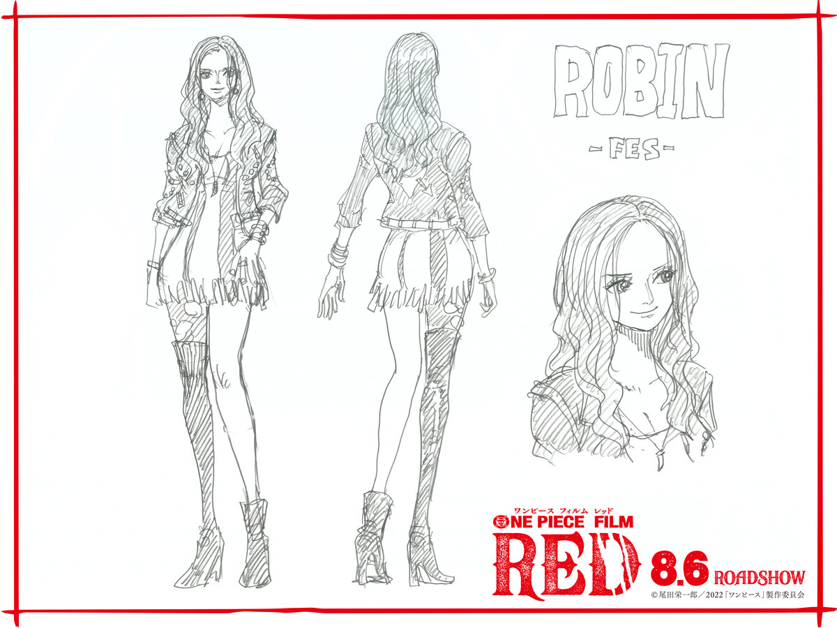 《海贼王》新剧场版动画《RED》草帽海贼团全新造型公开