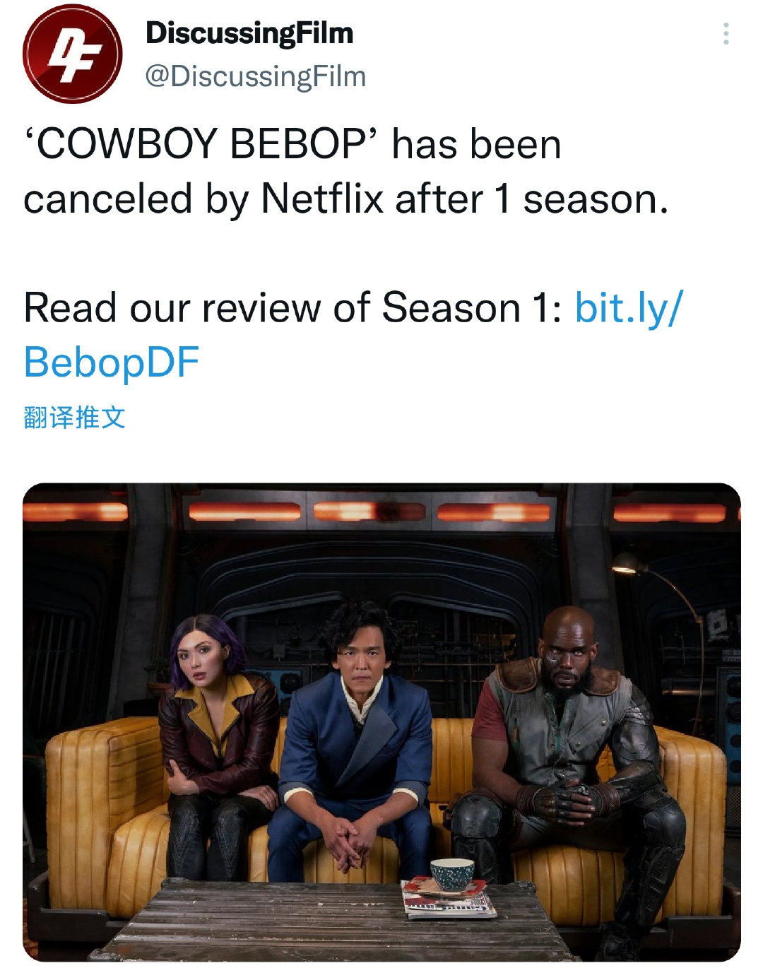 Netflix《星际牛仔》真人剧第2季宣布取消制作