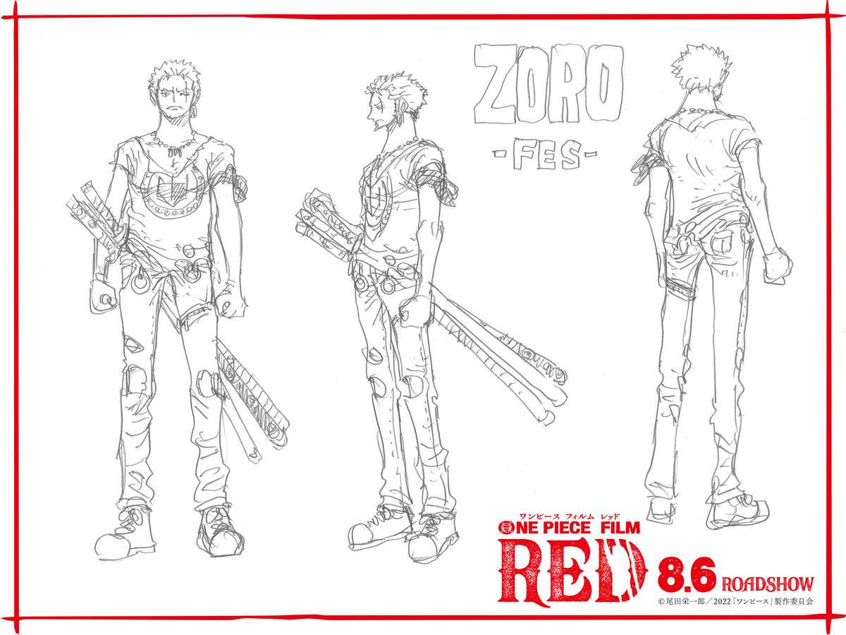 《海贼王》新剧场版动画《RED》草帽海贼团全新造型公开