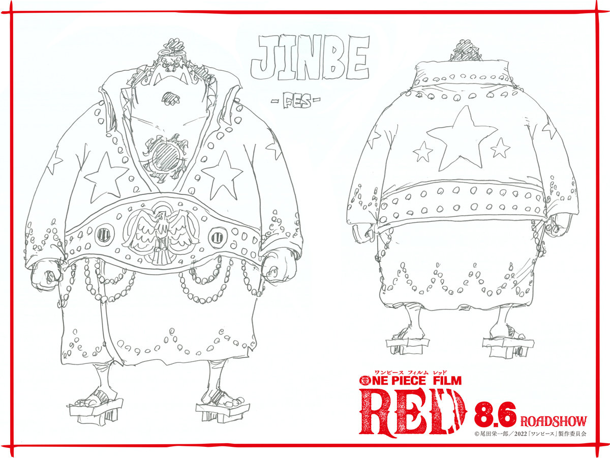 《海贼王》新剧场版动画《RED》草帽海贼团全新造型公开
