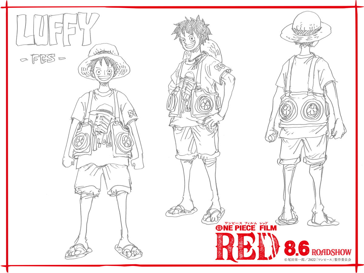 《海贼王》新剧场版动画《RED》草帽海贼团全新造型公开