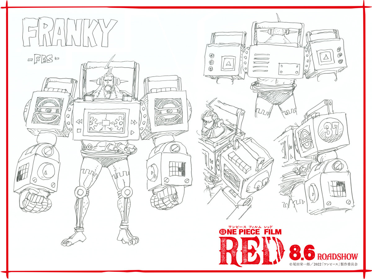 《海贼王》新剧场版动画《RED》草帽海贼团全新造型公开