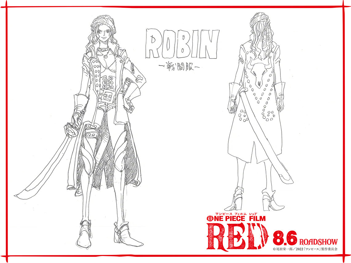 “海贼王 新剧场版动画《RED》草帽团 "战斗服"设定公开