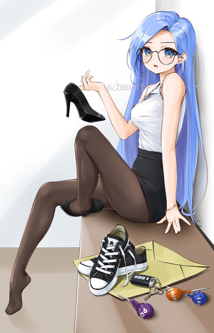 精美画集：蓝发女孩【画师：chaesu】