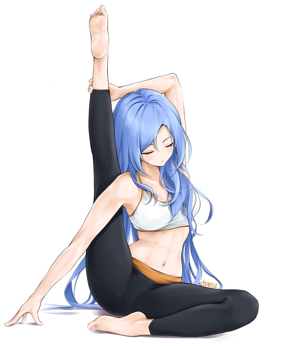 精美画集：蓝发女孩【画师：chaesu】