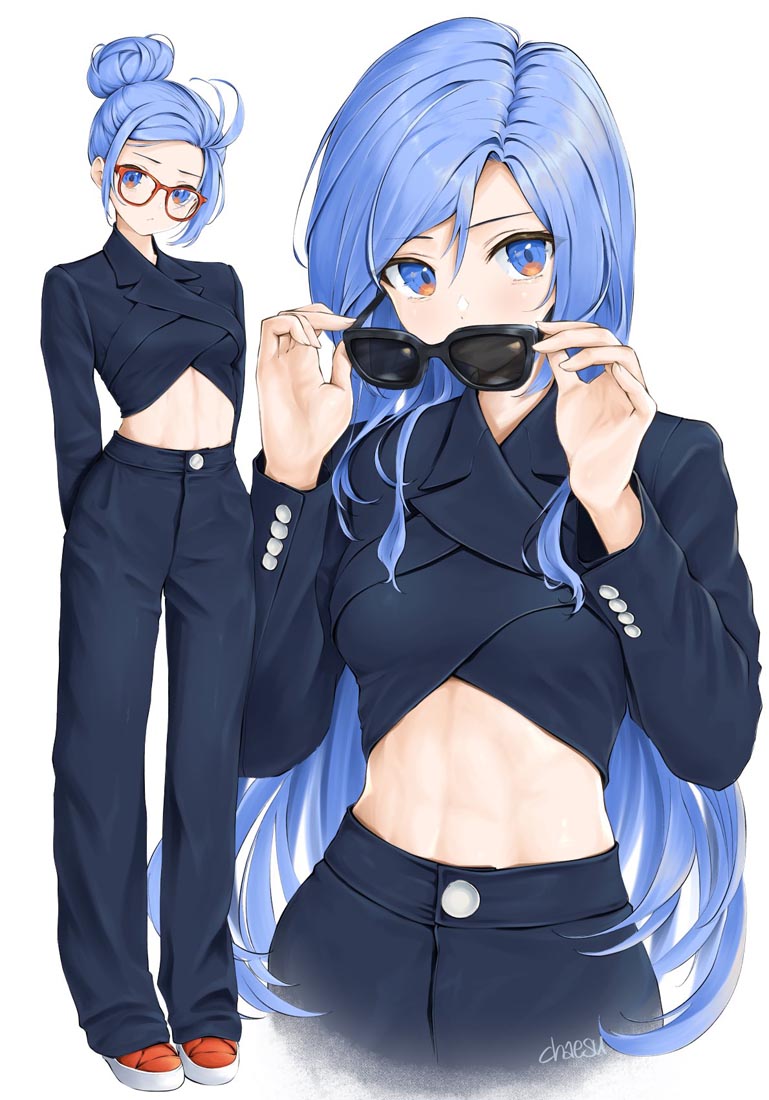 精美画集：蓝发女孩【画师：chaesu】