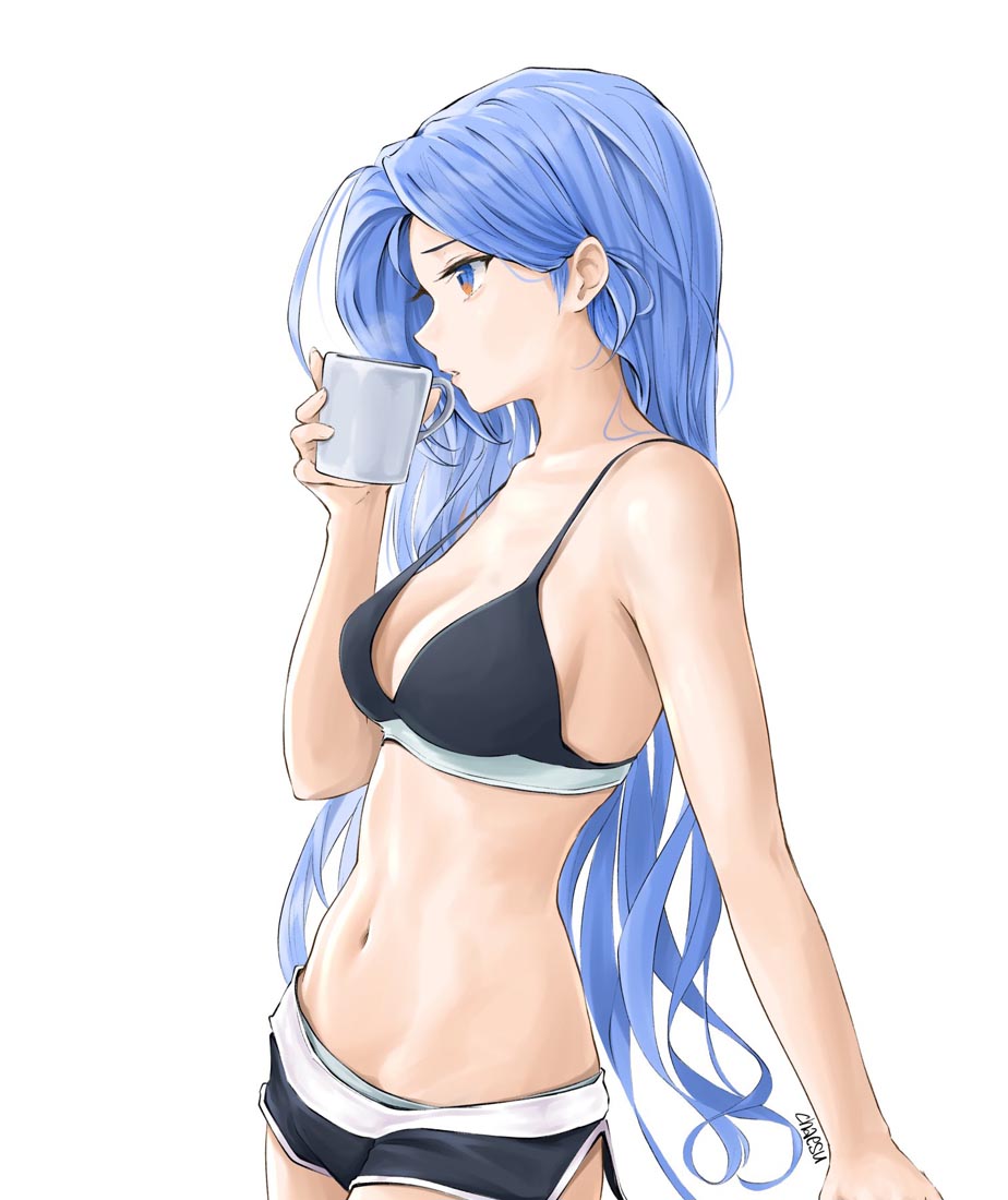 精美画集：蓝发女孩【画师：chaesu】