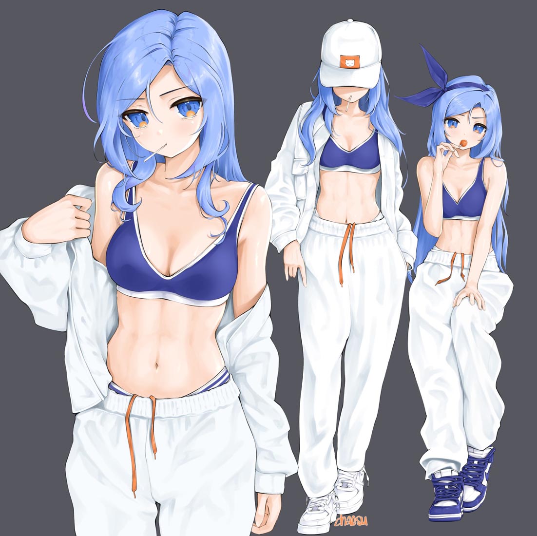 精美画集：蓝发女孩【画师：chaesu】