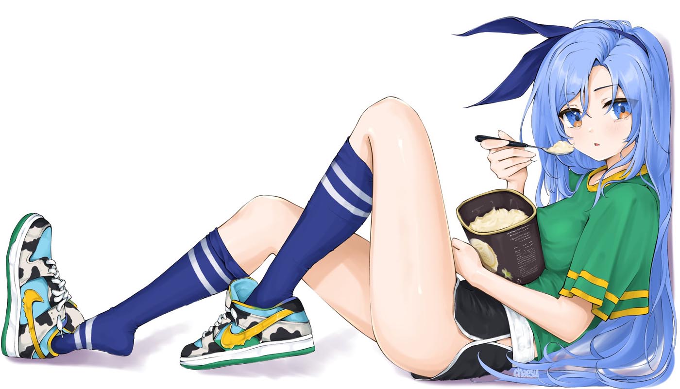 精美画集：蓝发女孩【画师：chaesu】