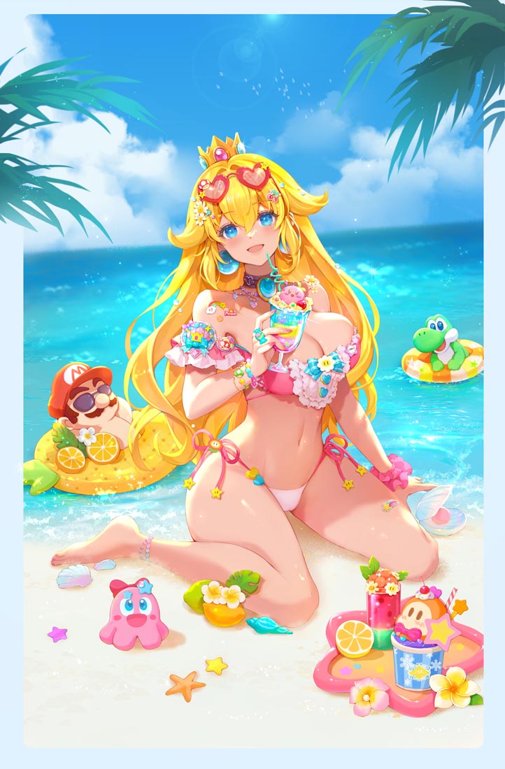 每日好图：《超级马里奥》碧琪公主【画师：MushroomMirror】