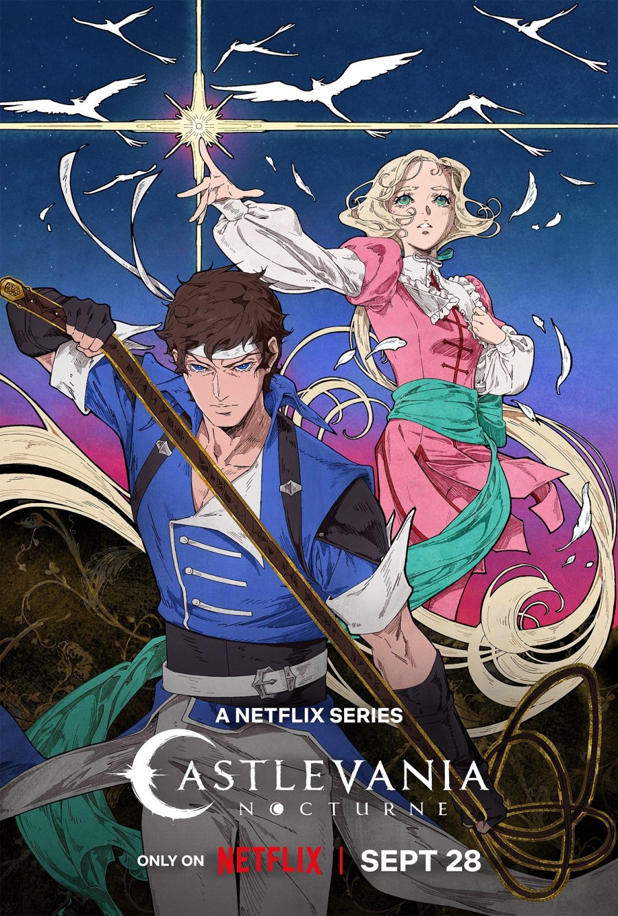 动画《恶魔城：夜曲》新视觉图公布，9月28日开播