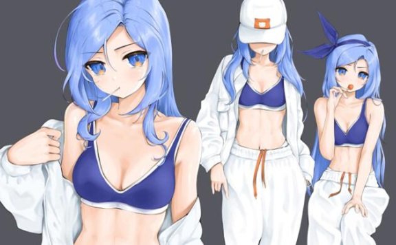精美画集：蓝发女孩【画师：chaesu】